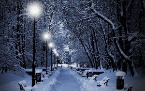 solar lighting in winter