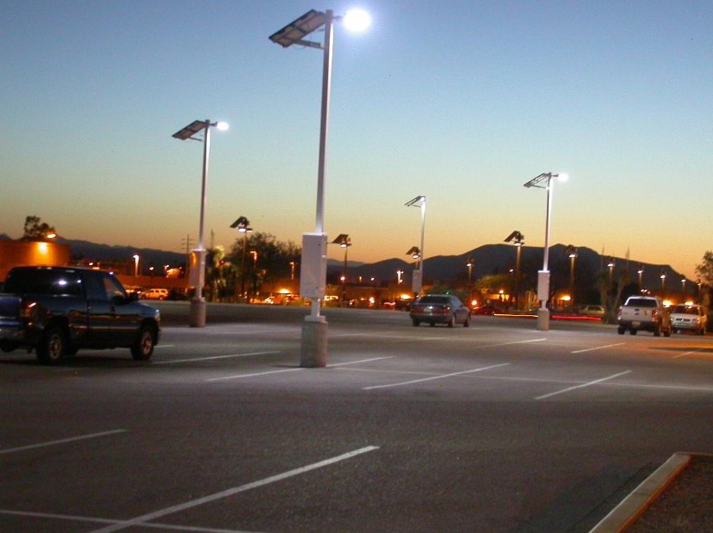 LED commercial solar parking lot lighting