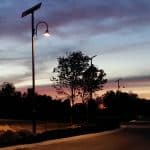 outdoor residential solar powered street light project